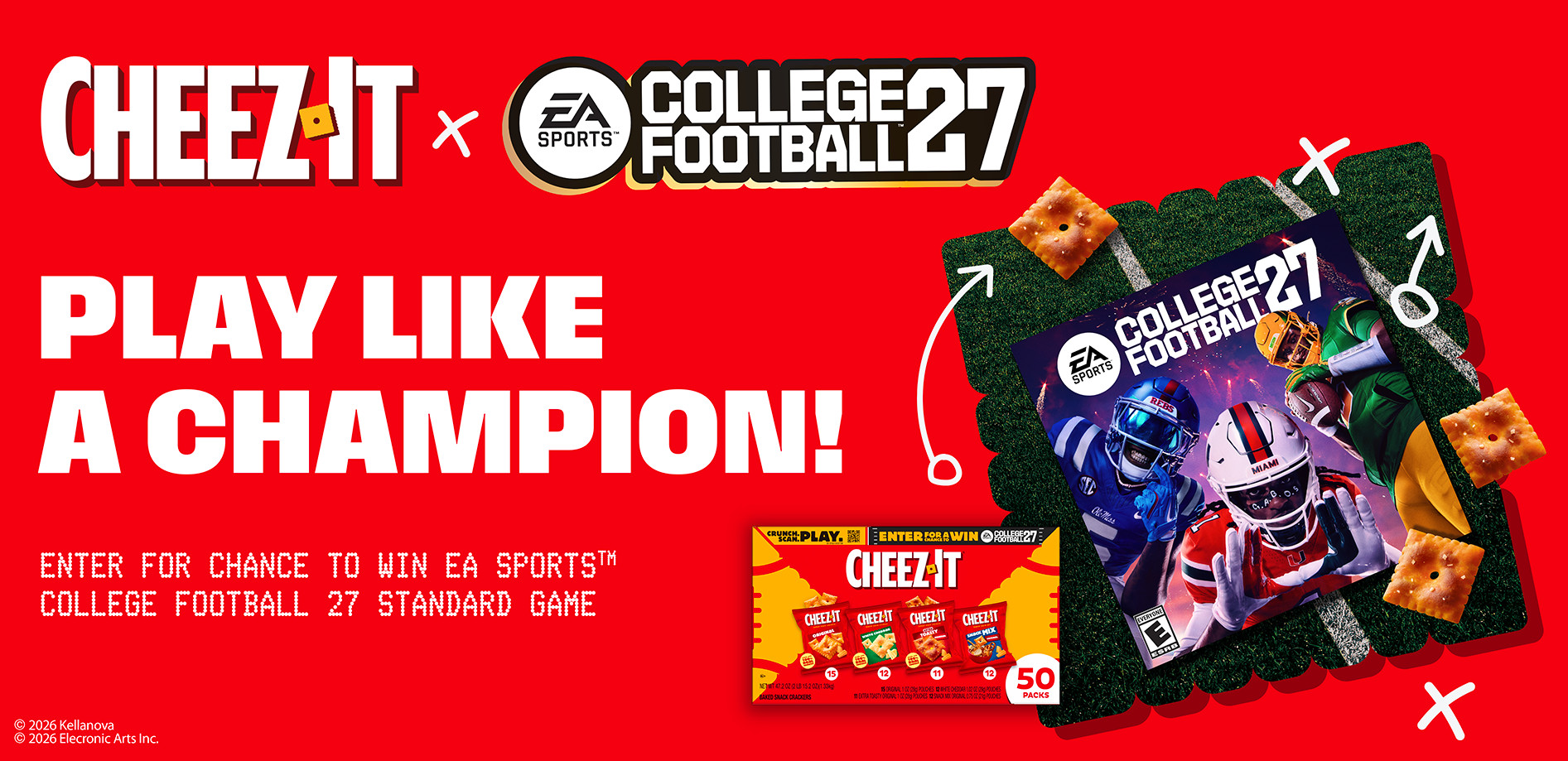Cheez It - EA Sports College Football 27. Enter for a chance to win EA sports college football 27 standard game